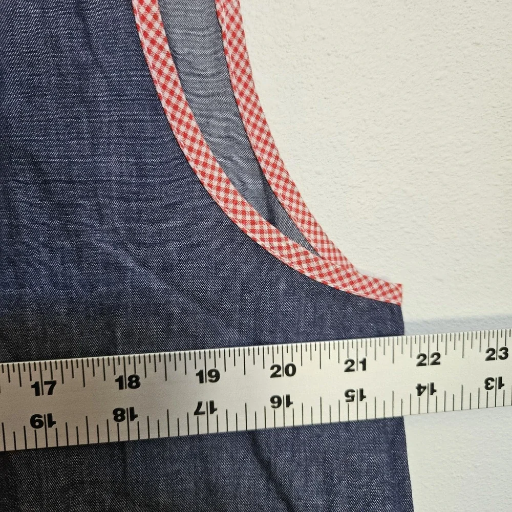 Women's Vermont Country Store Large Open Tie Back Lagenlook Apron Cottagecore